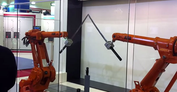 ABB's High Precision Robots Fight Like Samurai's-