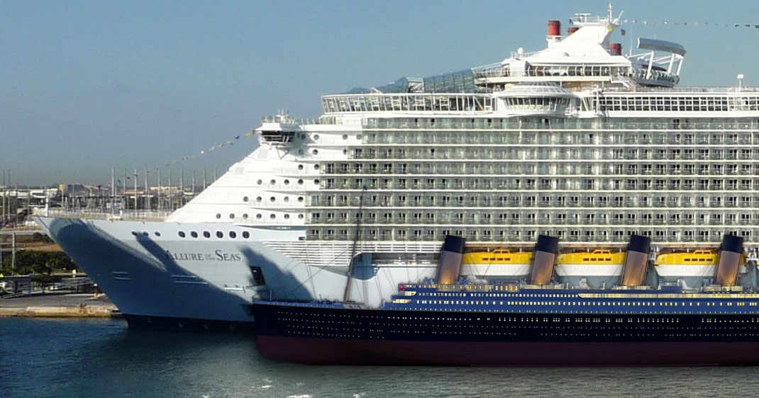 28 Giant Ships Which Surpass Titanic For A Small Pleasure Boat