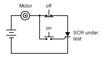 DC motor start/stop control circuit