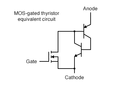 MOS-gated thyristor equivalent circuit