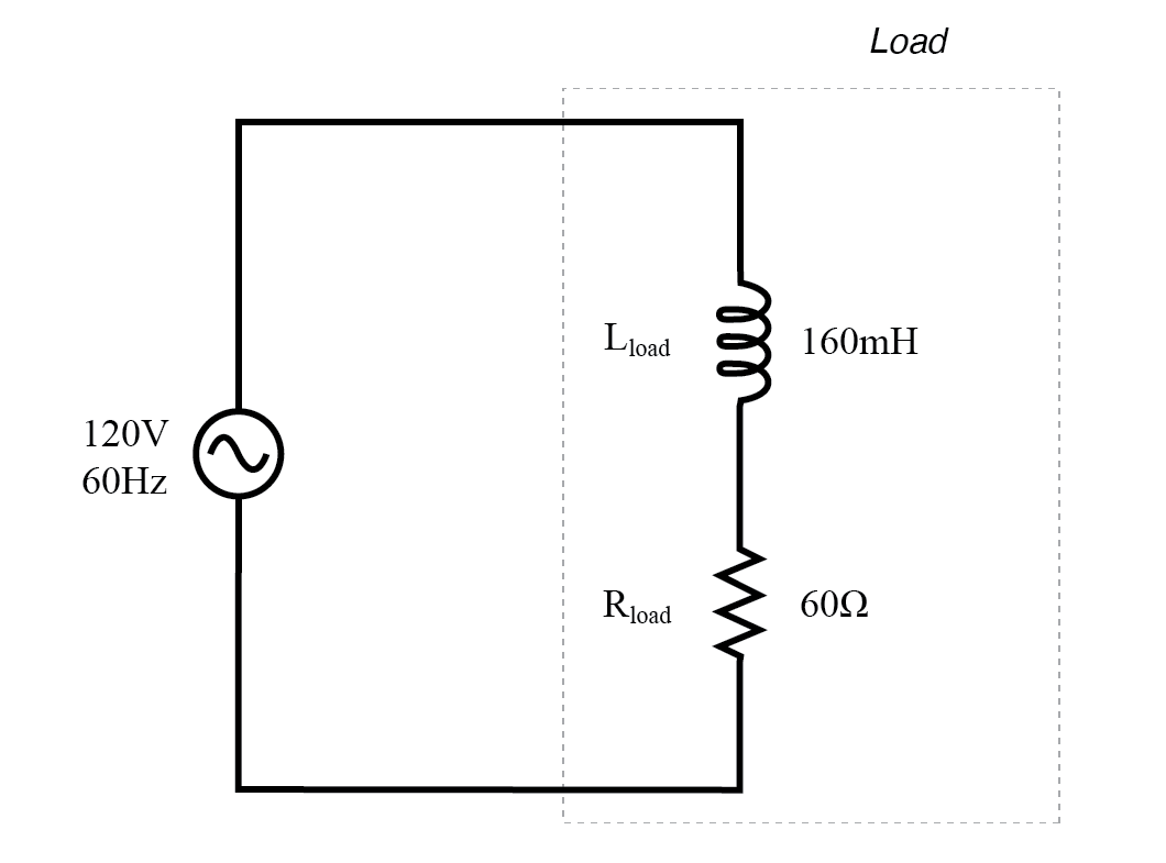 AC circuit with both reactance and resistance.