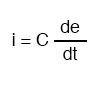 capacitor and rate of voltage formula