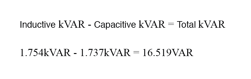 capacitor reactive-power subtract from load reactive power