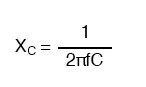 capacitors reactance formula