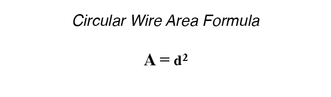 circular wire area formula