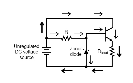 Common collector application: voltage regulator.