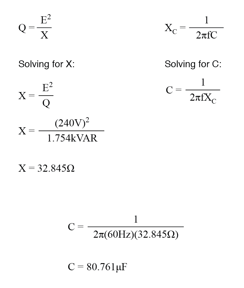 Correct power factor With capacitor Equation TechnoCrazed