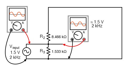 Due to the coupling capacitor’s very low impedance at the signal frequency, it behaves much like a piece of wire, thus it can be omitted for this step in superposition analysis.