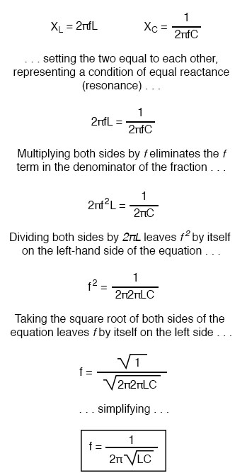 equations for determining the reactance