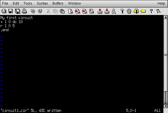 netlist deck text editor program