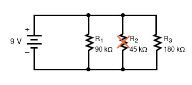 opened components parallel circuit