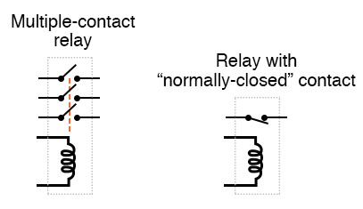 relays multiple switch contacts