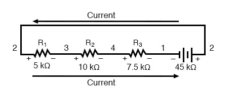 sample series circuit in straight line