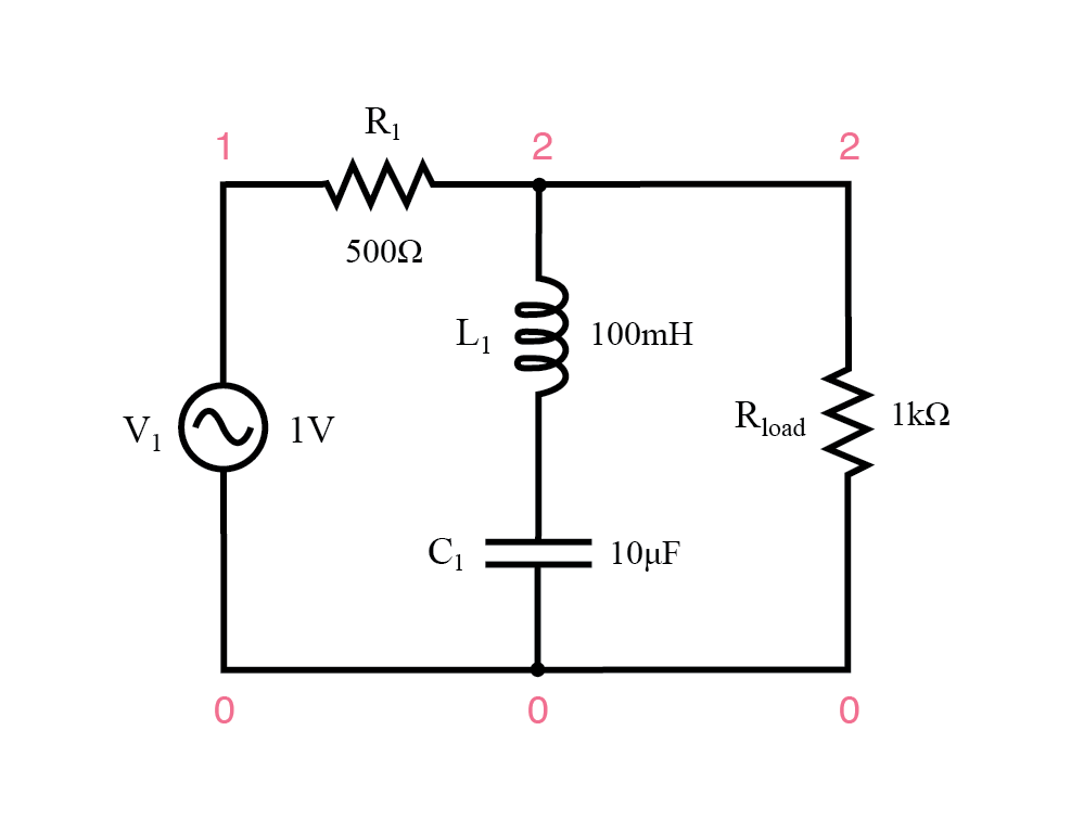 Series resonant band-stop filter.