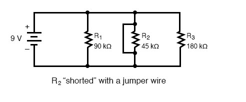 shorted components parallel circuit