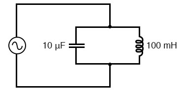 Simple parallel resonant circuit (tank circuit).