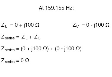 Simple series resonant circuit equation