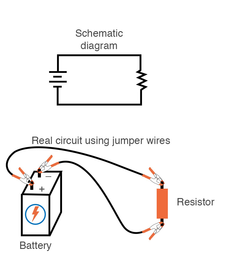 single battery single resitor circuit