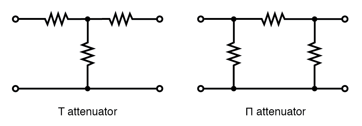 T section and Π section attenuators are common forms.