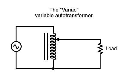 A variac is an autotransformer with a sliding tap.