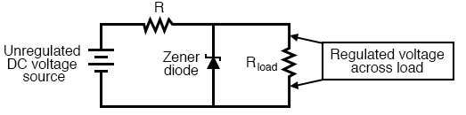 Zener diode voltage regulator.
